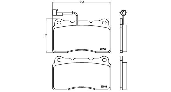 MAGNETI MARELLI Комплект тормозных колодок, дисковый тормоз 363700423115